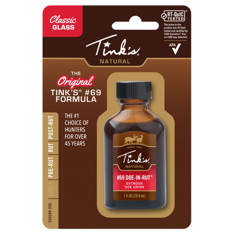 Tink's #69 Doe-In-Rut Classic 1oz Glass Bottle